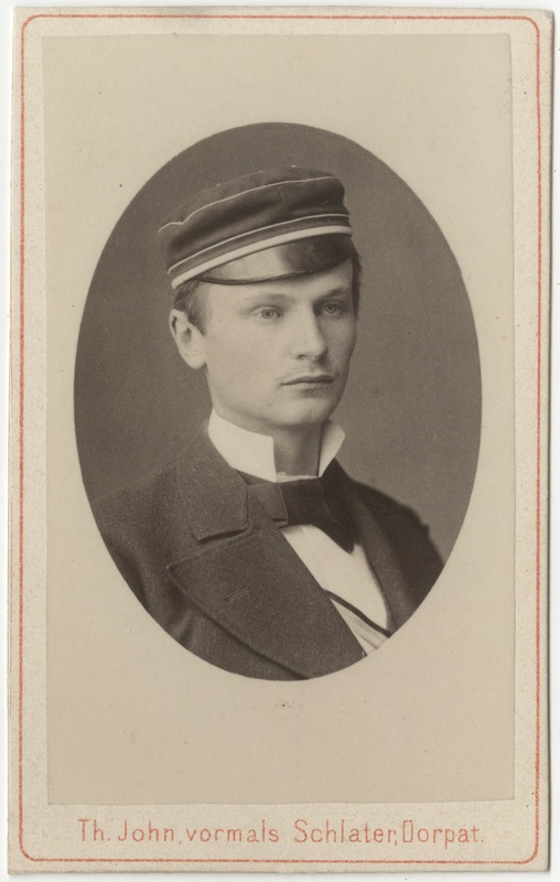 Korporatsioon "Estonia" liige parun Karl Dellingshausen, portreefoto