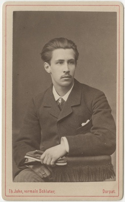 Korporatsioon "Estonia" liige Hermann Spindler, portreefoto  duplicate photo