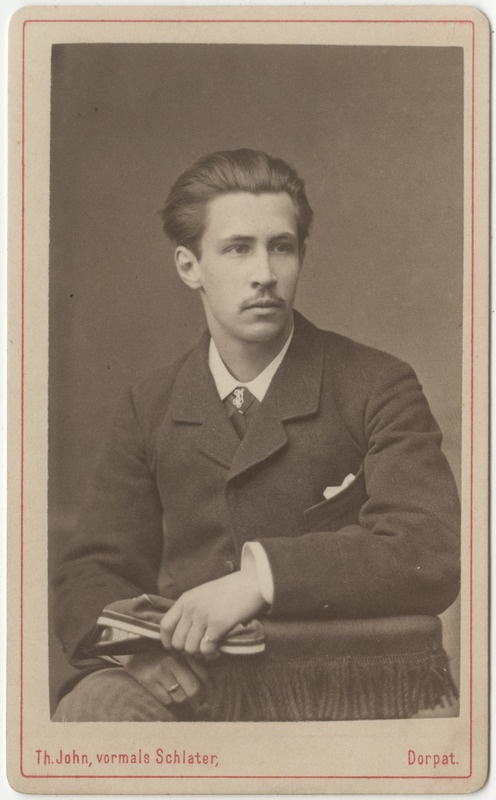 Korporatsioon "Estonia" liige Hermann Spindler, portreefoto