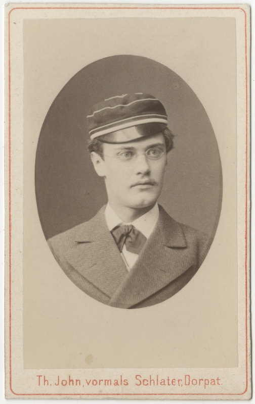 Korporatsioon "Estonia" liige Oskar Hoeppener, portreefoto