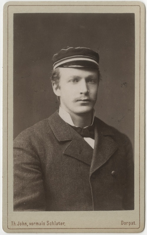 Korporatsioon "Estonia" liige Arthur Jahnentz, portreefoto