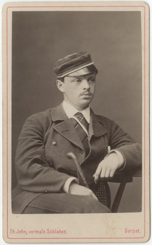 Korporatsioon "Estonia" liige Arved Schmidt, portreefoto