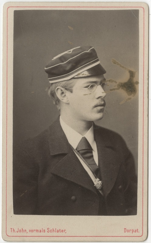 Korporatsioon "Estonia" liige Max Krause, portreefoto