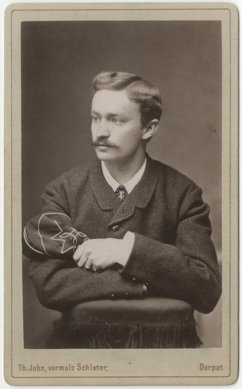 Korporatsioon "Estonia" liige parun Karl Otto Stackelberg, portreefoto