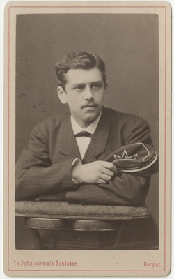 Korporatsioon "Estonia" liige parun Nikolai Stackelberg, portreefoto  duplicate photo