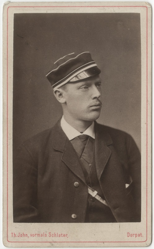 Korporatsioon "Estonia" liige Arthur Malmgren, portreefoto