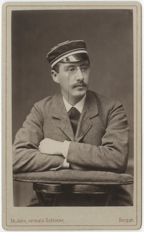 Korporatsioon "Estonia" liige Eduard von Gloy, portreefoto