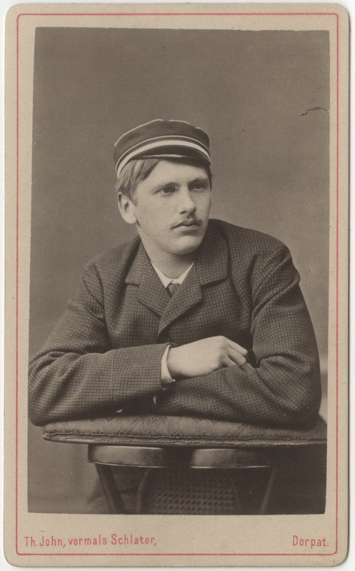 Korporatsioon "Estonia" liige Leo von Wilcken, portreefoto