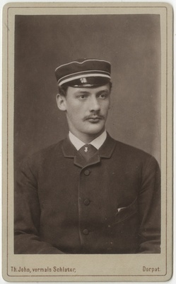 Korporatsioon "Estonia" liige Oskar Schulze, portreefoto  duplicate photo