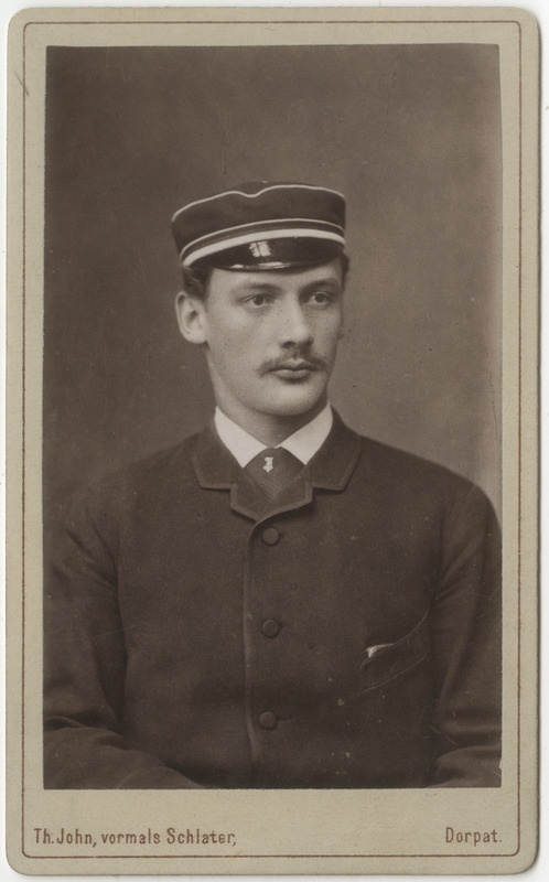 Korporatsioon "Estonia" liige Oskar Schulze, portreefoto