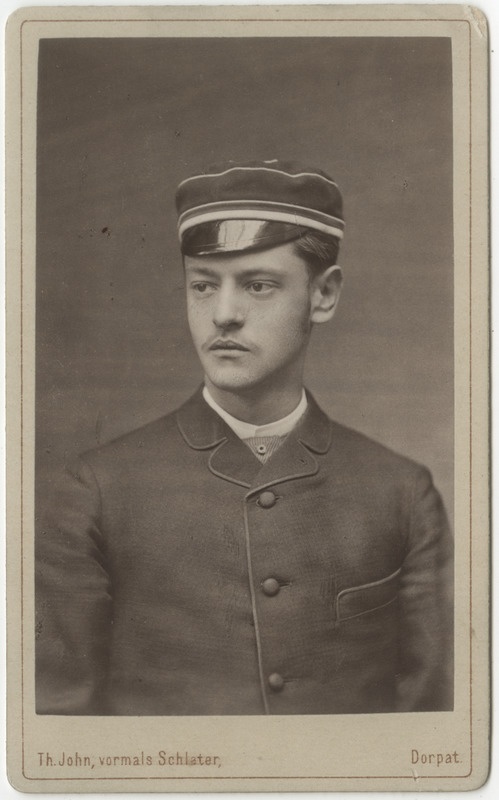 Korporatsioon "Estonia" liige parun Alexander Stael von Holstein, portreefoto