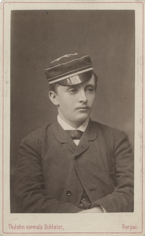 Korporatsioon "Estonia" liige Wilhelm Spindler, portreefoto