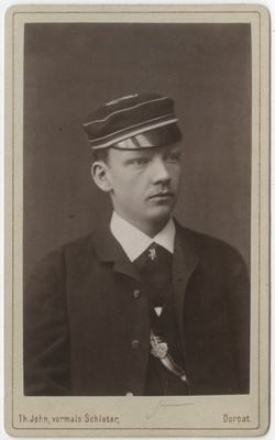 Korporatsioon "Estonia" liige Hermann Haller, portreefoto  duplicate photo