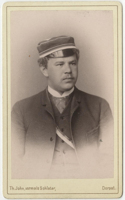 Korporatsioon "Estonia" liige Heinrich Büttner, portreefoto