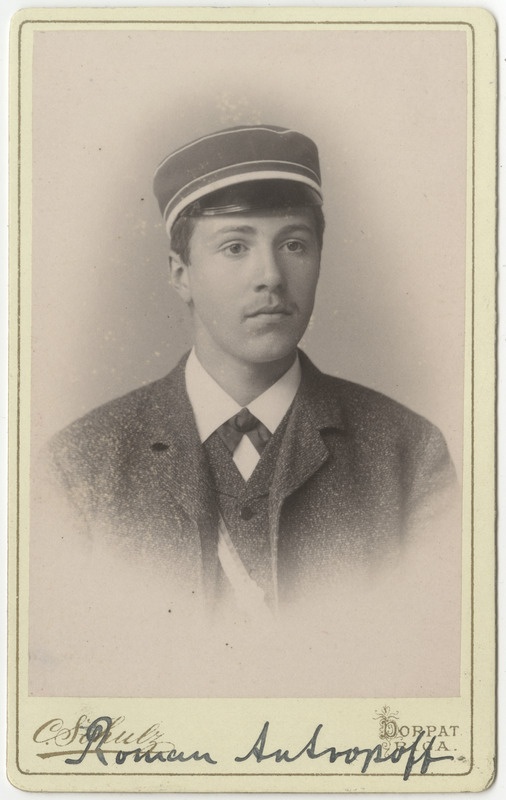 Korporatsioon "Estonia" liige Roman von Antropoff, portreefoto