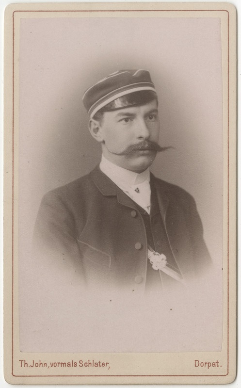 Korporatsioon "Estonia" liige parun Georges Wrangell, portreefoto