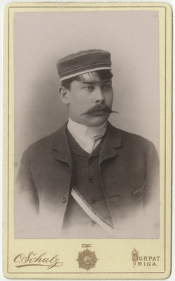 Korporatsioon "Estonia" liige Oskar Hörschelmann, portreefoto  duplicate photo