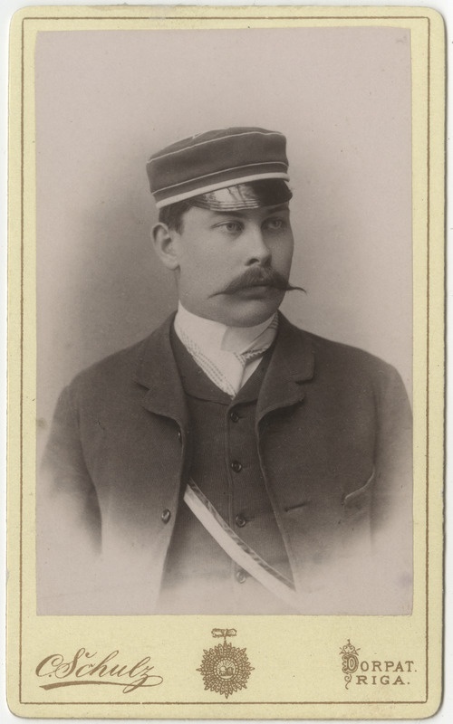 Korporatsioon "Estonia" liige Oskar Hörschelmann, portreefoto