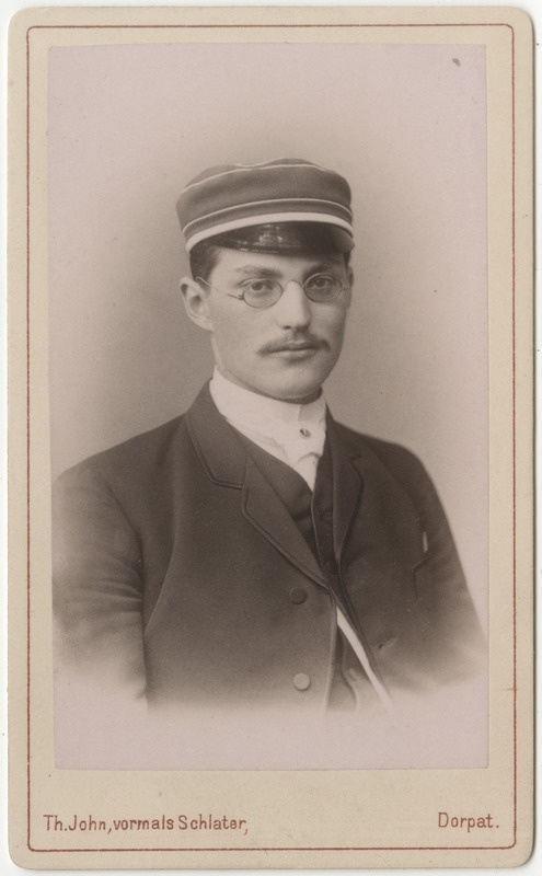 Korporatsioon "Estonia" liige Woldemar Lange, portreefoto