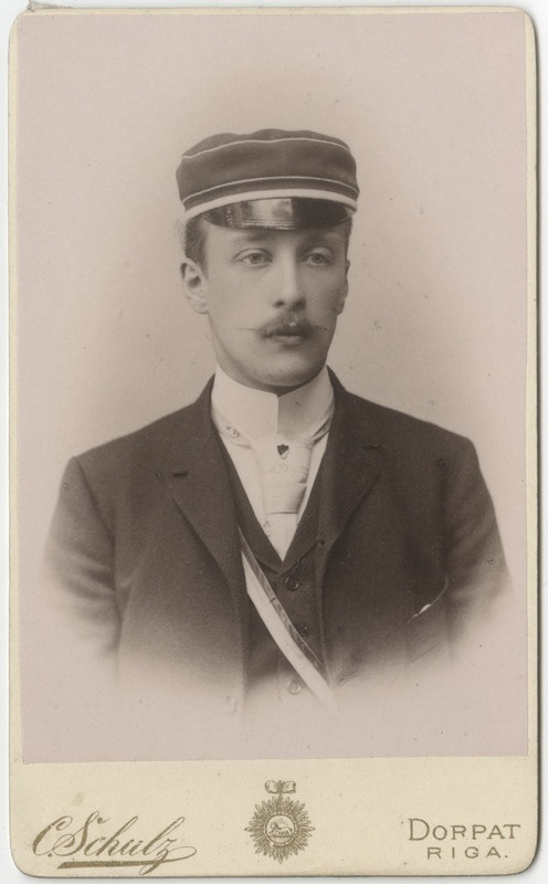 Korporatsioon "Estonia" liige Oskar Printz, portreefoto