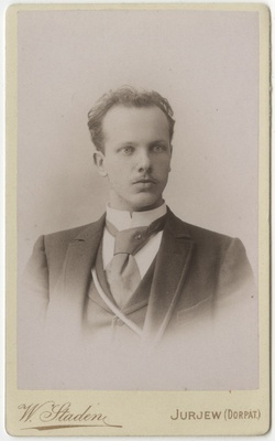 Korporatsioon "Estonia" liige Gustav Haller, portreefoto  duplicate photo