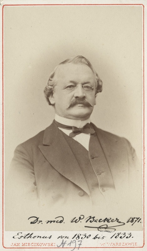 Korporatsioon "Estonia" vilistlane Wilhelm Becker, portreefoto