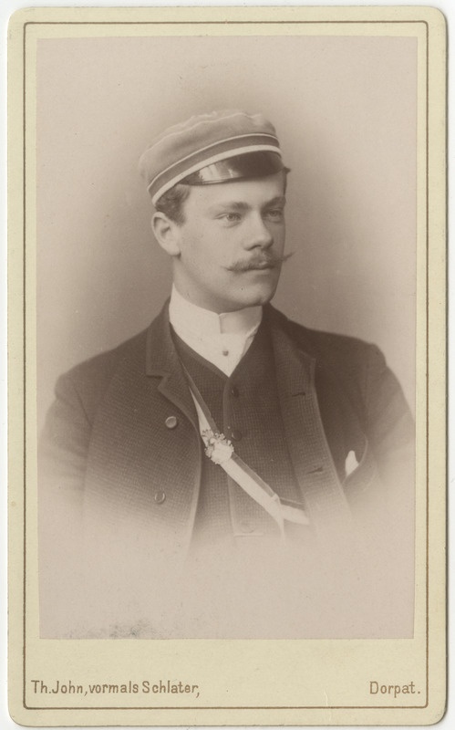 Korporatsioon "Estonia" liige Albert Dehio, portreefoto