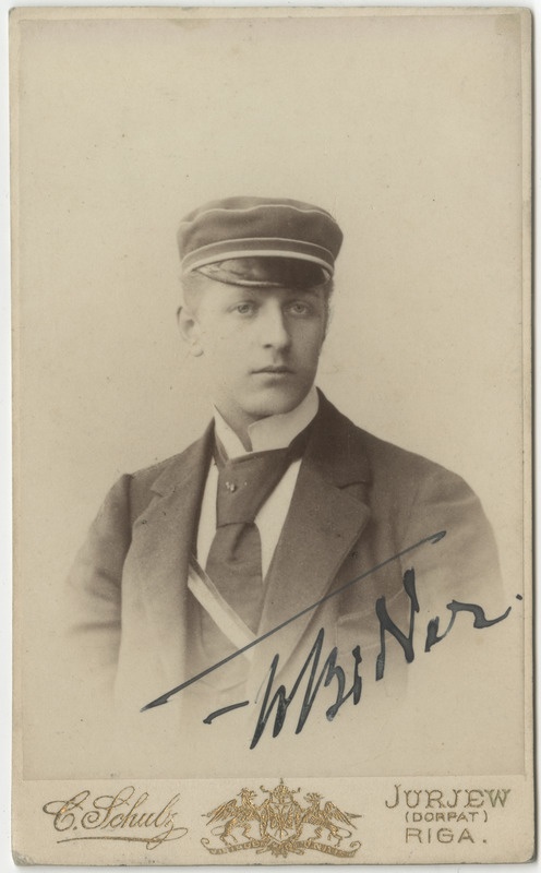 Korporatsioon "Estonia" liige Friedrich Bidder, portreefoto
