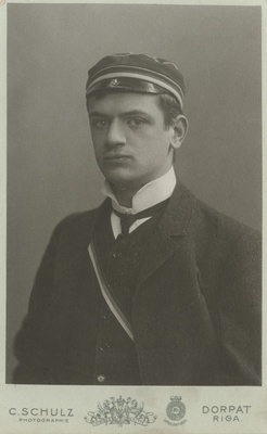 Korporatsioon "Estonia" liige Robert Koch, portreefoto  duplicate photo