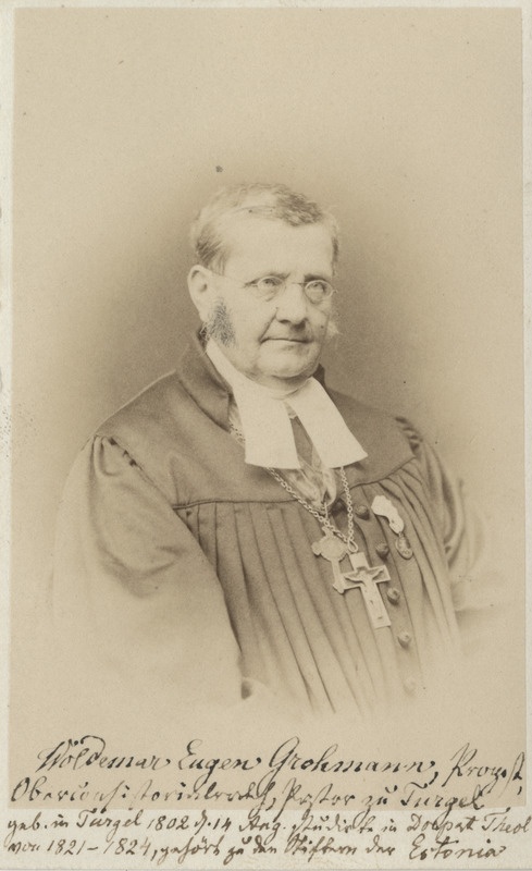 Korporatsioon "Estonia" vilistlane Woldemar Grohmann, portreefoto