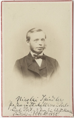 Korporatsioon "Estonia" vilistlane Nicolaus Spindler, portreefoto  duplicate photo