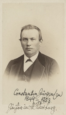 Korporatsioon "Estonia" vilistlane Konstantin Jürgensen, portreefoto  duplicate photo