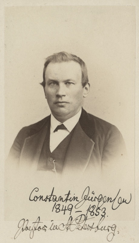 Korporatsioon "Estonia" vilistlane Konstantin Jürgensen, portreefoto