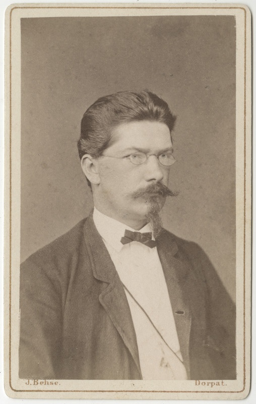 Korporatsioon "Estonia" liige Louis Mickwitz, portreefoto