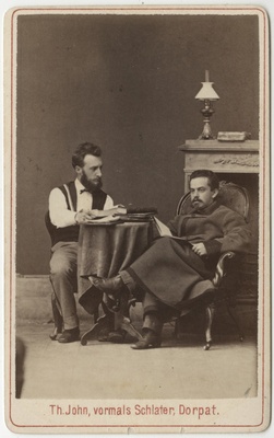 Korporatsioon "Estonia" liikmed Karl Riesenkampff ja Eduard Hunnius, grupifoto  duplicate photo