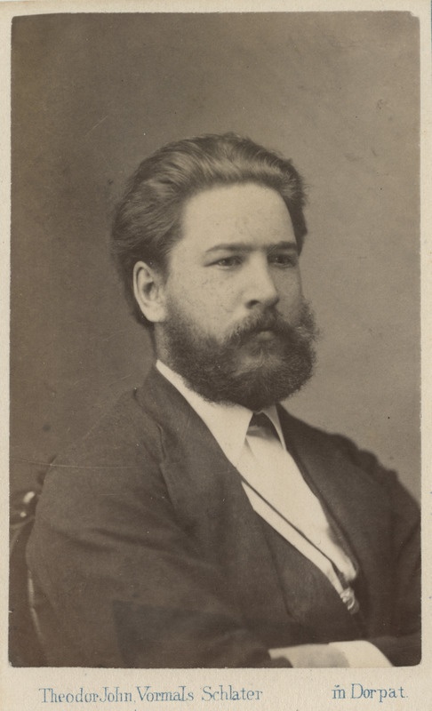 Korporatsioon "Estonia" liige Adolf Bergmann, portreefoto