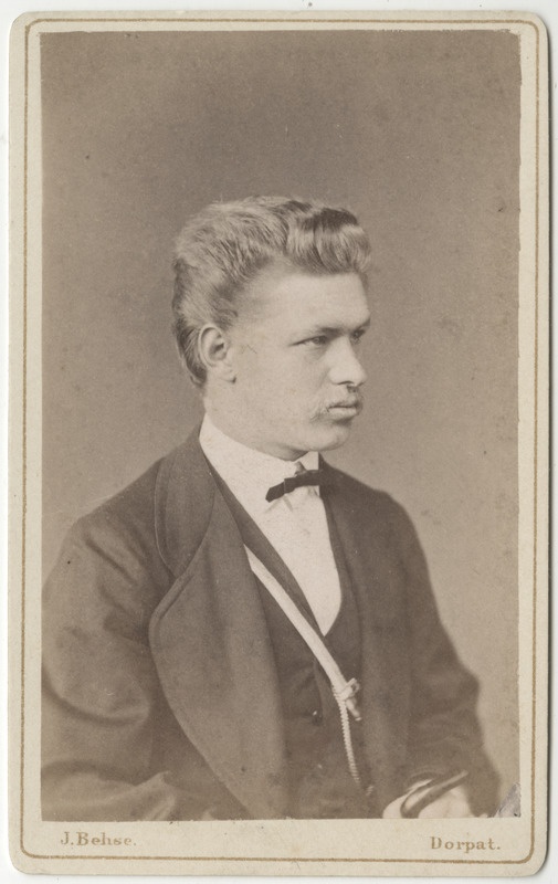 Korporatsioon "Estonia" liige Theodor Hoffmann, portreefoto