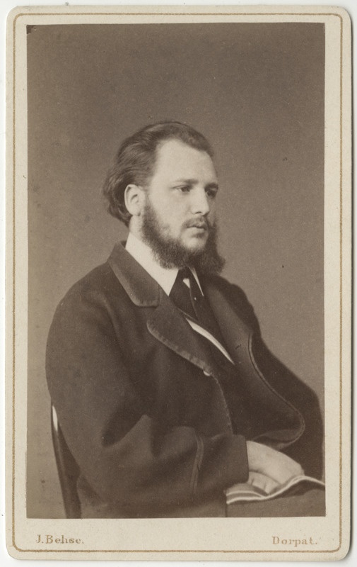 Arvatavasti korporatsioon "Estonia" liige Eduard Pabst, portreefoto