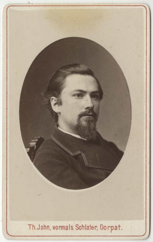 Korporatsioon "Estonia" liige Wilhelm Hörschelmann, portreefoto