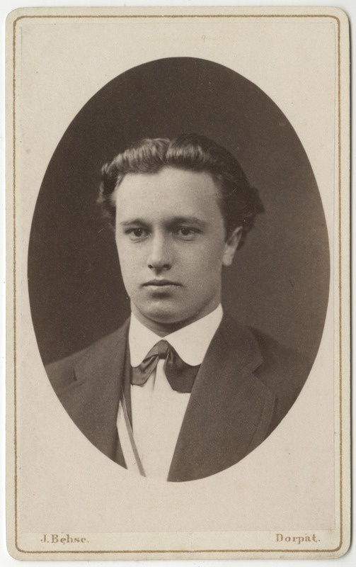 Korporatsioon "Estonia" liige Otto Benecke, portreefoto