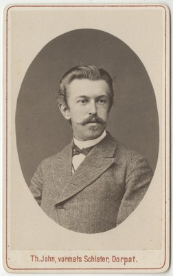 Korporatsioon "Estonia" liige parun Alfred Rosen, portreefoto  duplicate photo