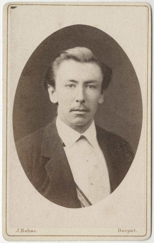 Korporatsioon "Estonia" liige parun Otto Budberg von Bönninghausen, portreefoto