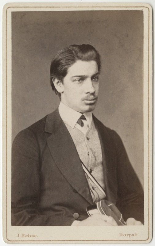 Korporatsioon "Estonia" liige Arthur Bätge, portreefoto