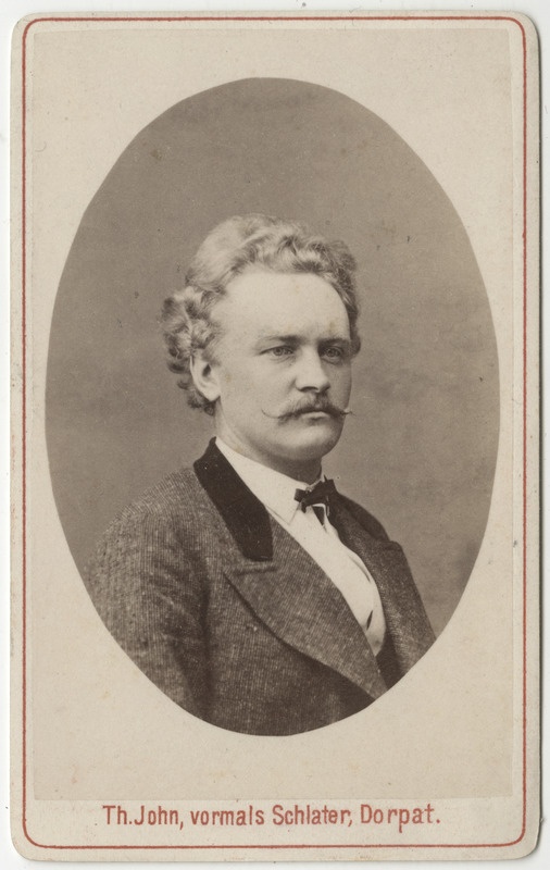 Korporatsioon "Estonia" liige Karl Nieberg, portreefoto