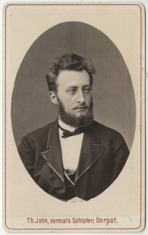 Korporatsioon "Estonia" liige Karl Riesenkampff, portreefoto