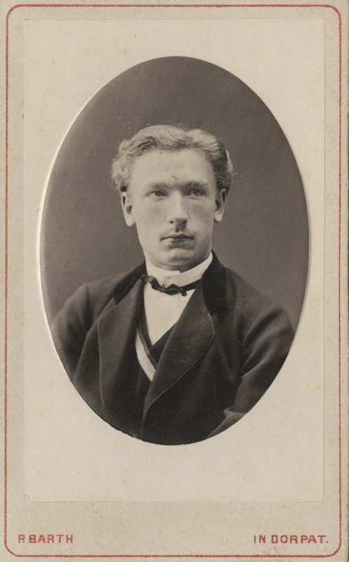 Korporatsioon "Estonia" liige Karl Leidig, portreefoto