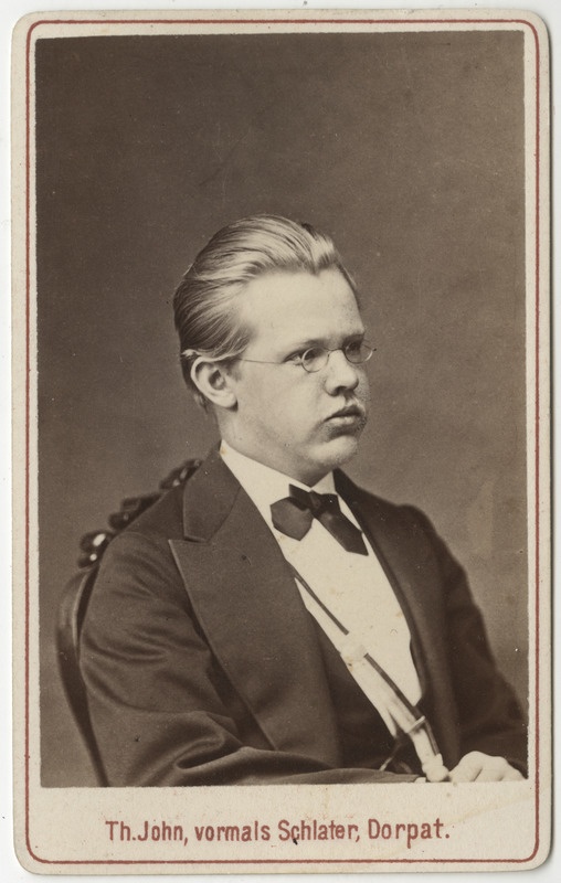 Korporatsioon "Estonia" liige Alexander Eylandt, portreefoto