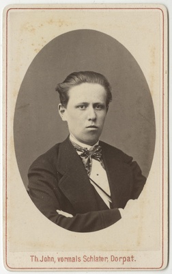 Korporatsioon "Estonia" liige Hermann Hansen, portreefoto  duplicate photo