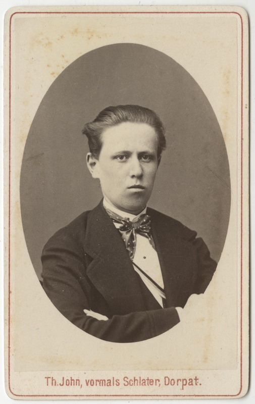 Korporatsioon "Estonia" liige Hermann Hansen, portreefoto