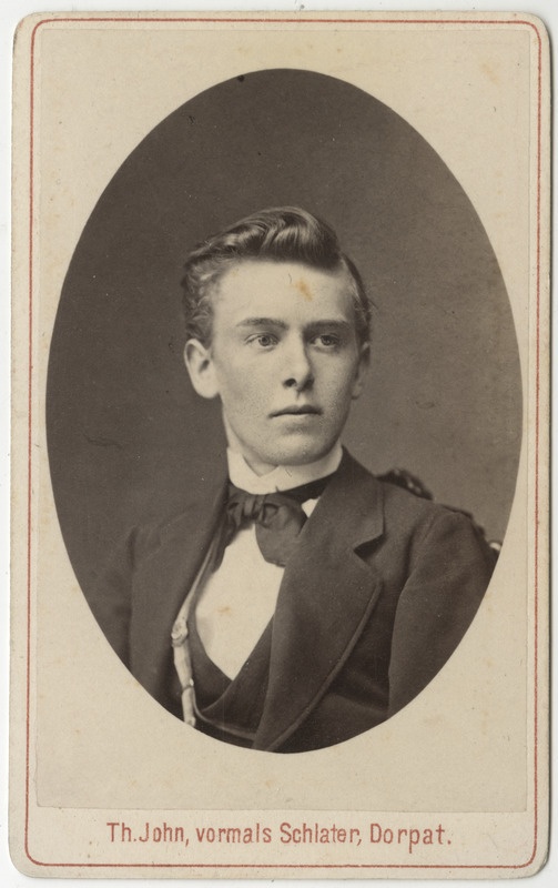 Korporatsioon "Estonia" liige Arthur Meder, portreefoto